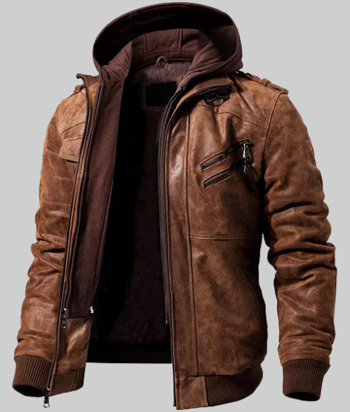 OHOTORO Leather Jacket ダークブラウン Modern Look Zip Closure Tan Leather Jacket By Brune & Bareskin
