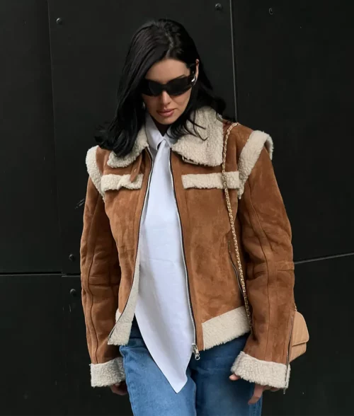 Shawna Suede Shearling Aviator Jacket (2)