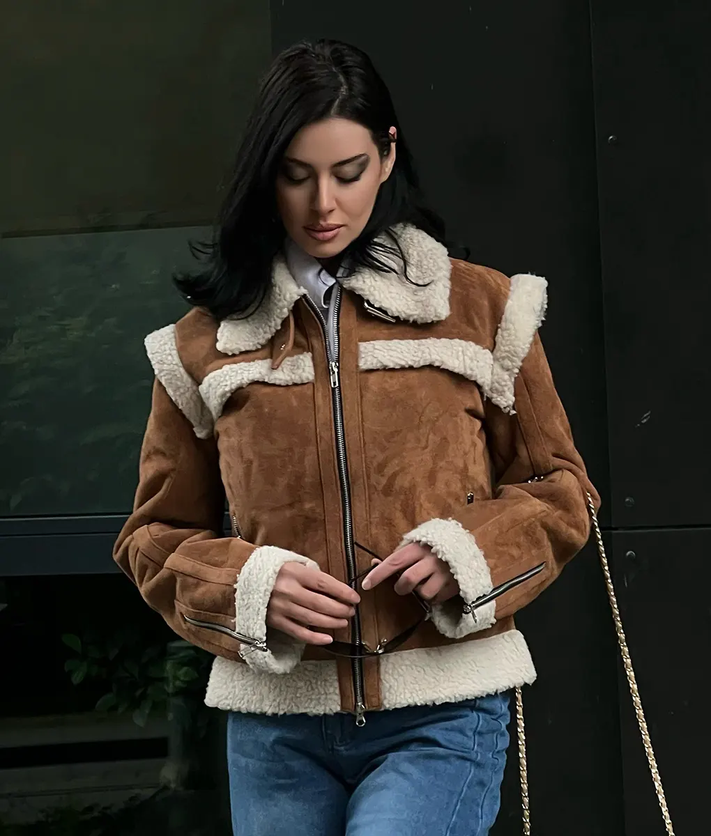 Shawna Suede Shearling Aviator Jacket (3)