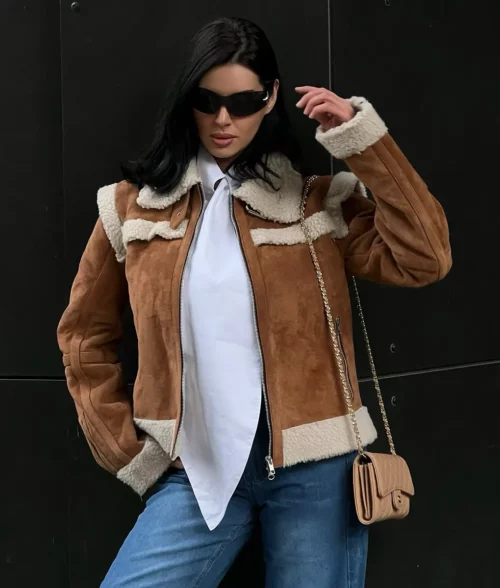 Shawna Suede Shearling Aviator Jacket (4)