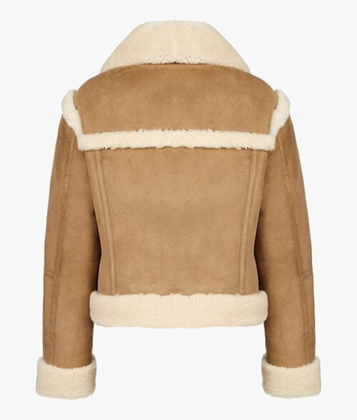 Shawna Suede Shearling Aviator Jacket