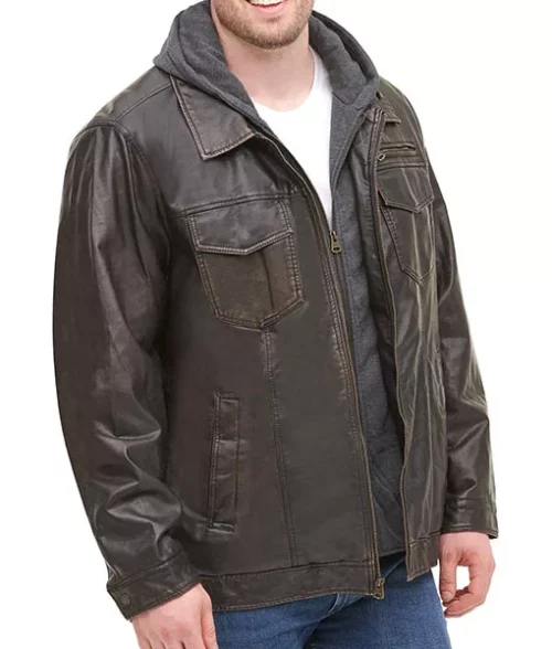 Warner Dark Brown Leather Jacket