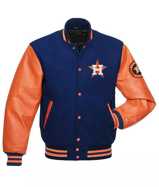 Men's Houston Astros Orange Letterman Jacket | TLC