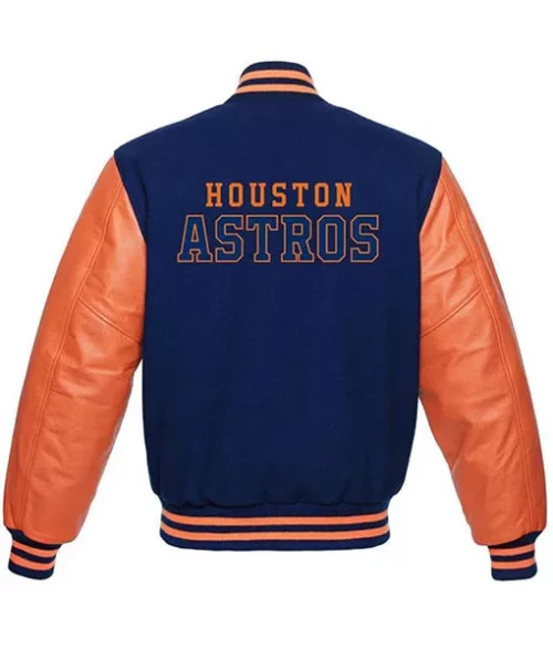 Men's Houston Astros Orange Letterman Jacket | TLC
