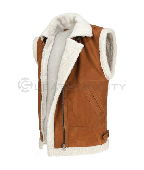 Women’s Faux Shearling Leather Vest