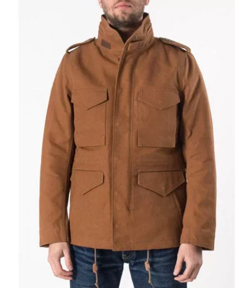 ジャケット・アウター Human Made Military Hooded Coat Brown Sateen Iron Heart M65 Cotton Jacket | TLC