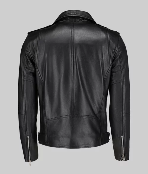 Craig Men's Double Rider Black Biker Leather Jacket