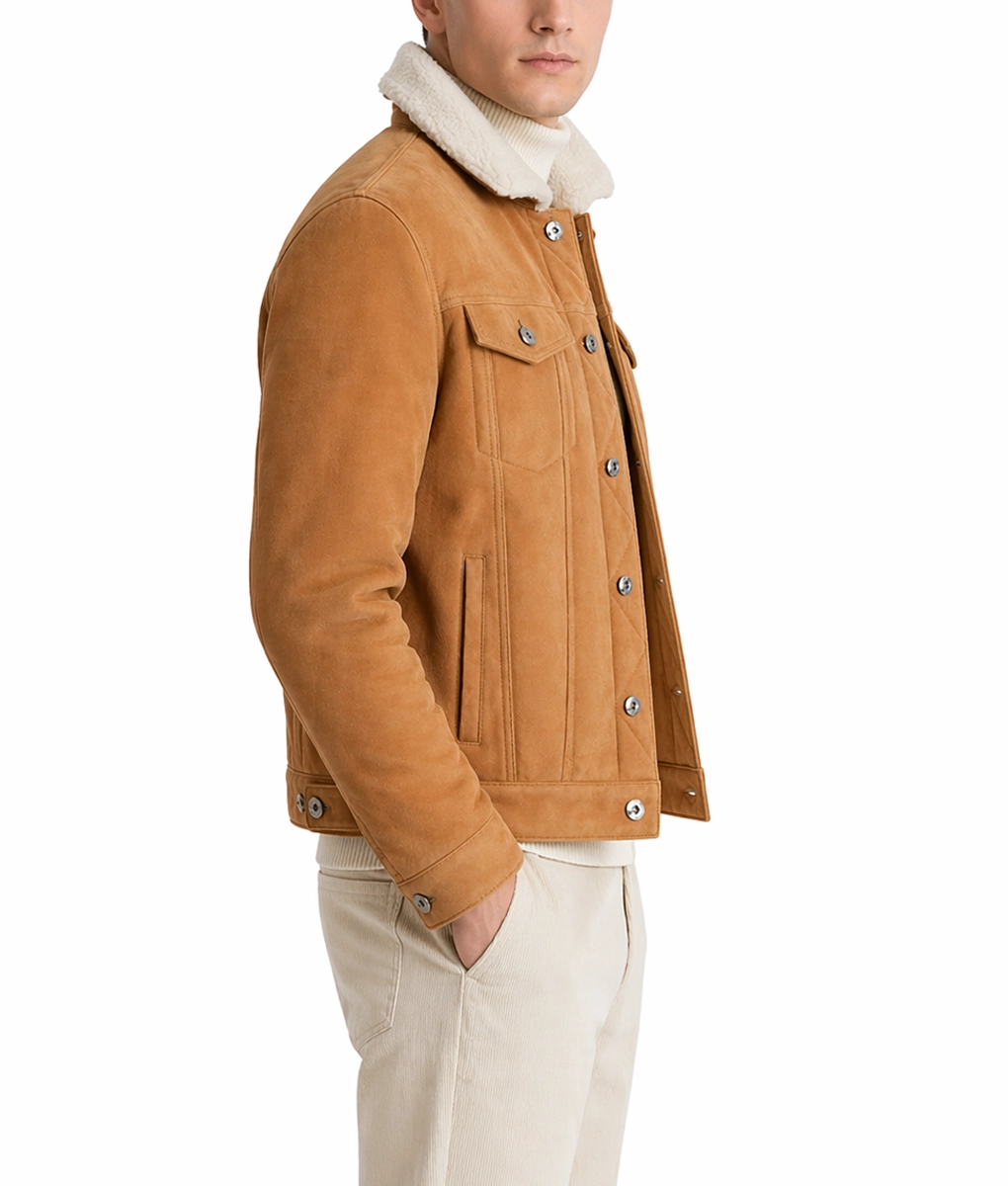 Donovon Sherpa Trucker Jacket - Side