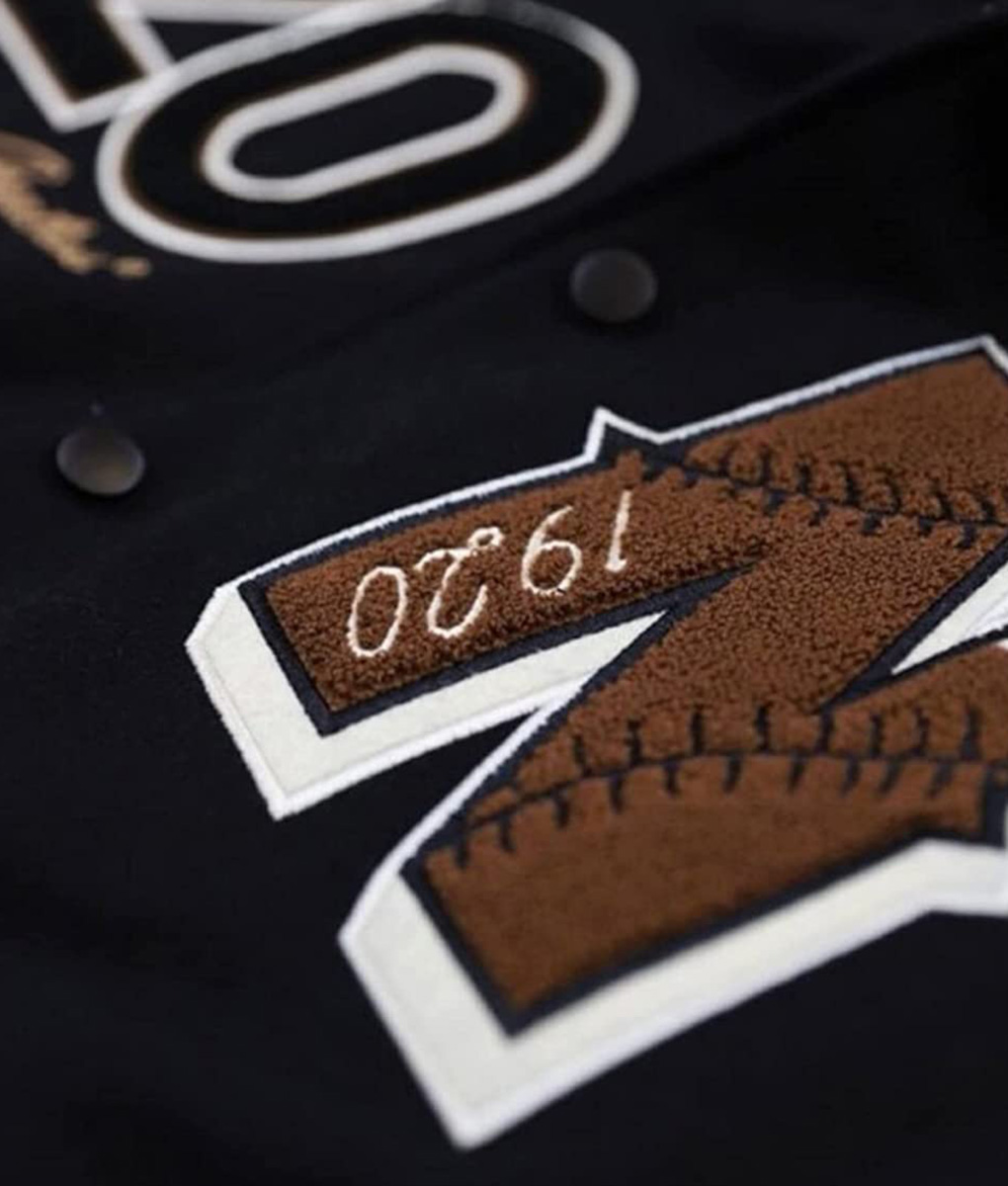 Men’s Baseball Black Varsity Jacket