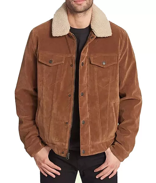 Mens Brown Corduroy Trucker Jacket | TLC