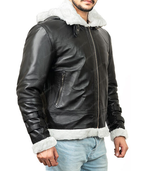 Men's R.A.F Black Hooded Jacket