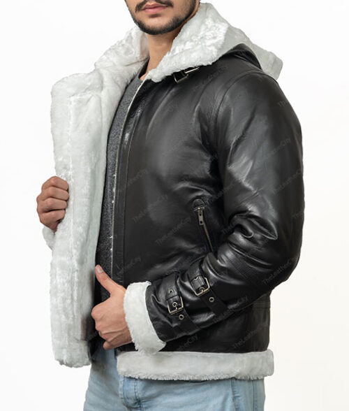 Men's R.A.F Black Hooded Jacket
