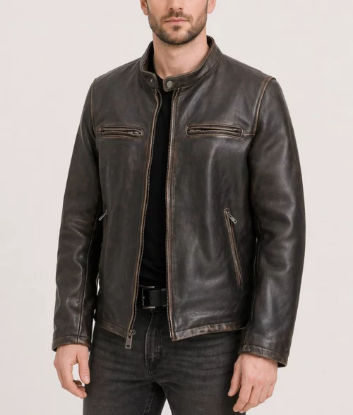Wayne Brown Hooded Jacket - Front Side