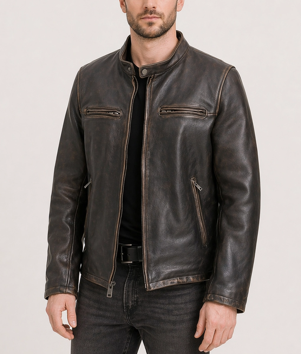 Wayne Brown Hooded Jacket - Front Side