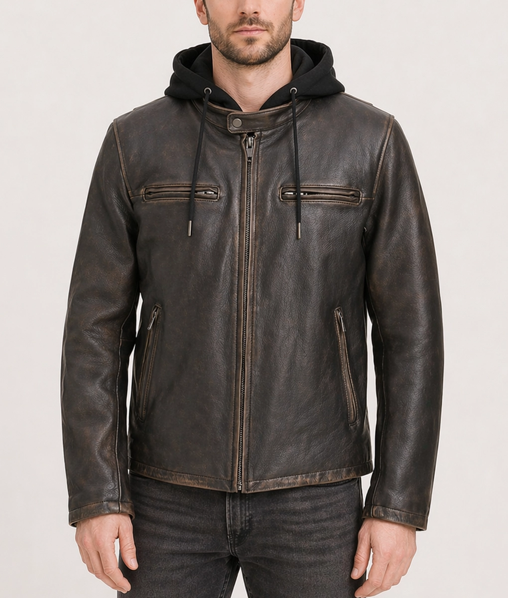 Wayne Brown Hooded Jacket - Front