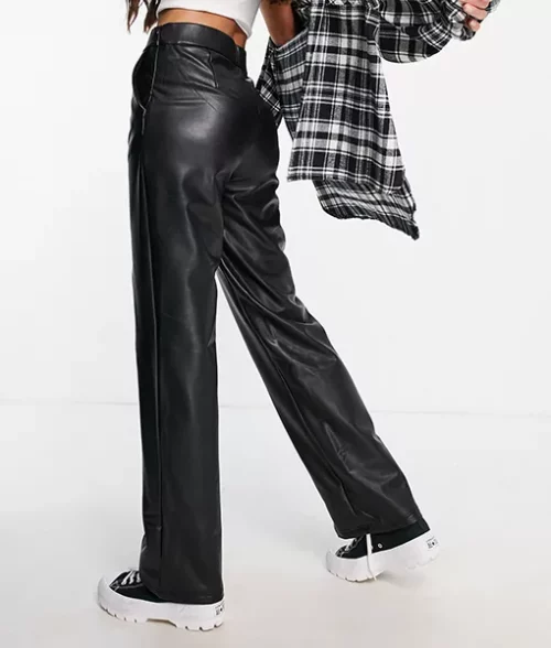 Womens Tall Black Leather Legging