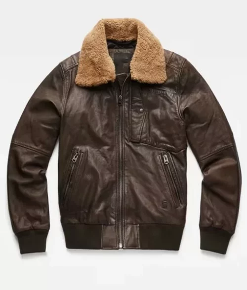 Julius Removable Collar Brown Jacket