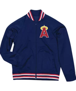 MLB California Angels Track Blue Jacket