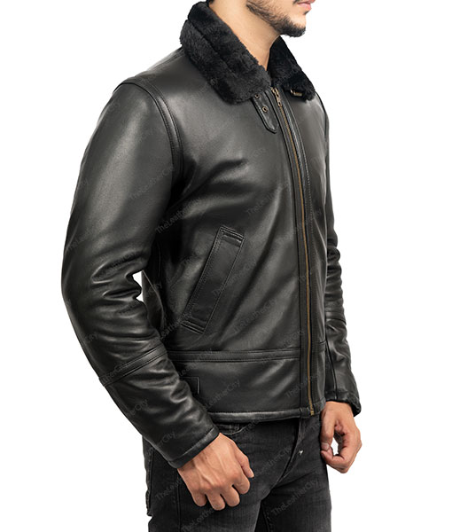 Men's Classic Shearling Leather Jacket