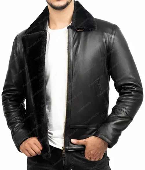 Men's Classic Shearling Leather Jacket