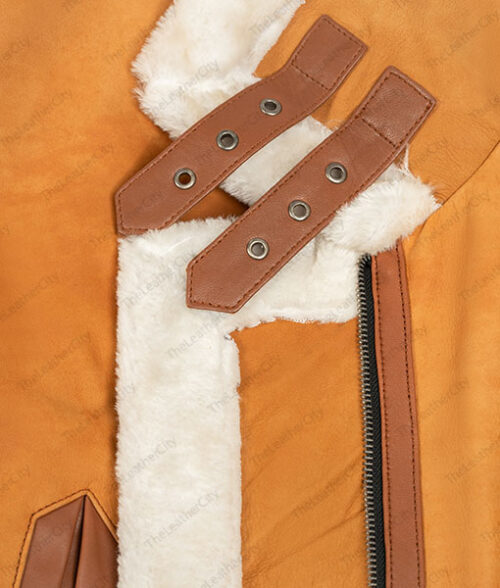 Men's Light Brown Shearling Jacket