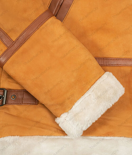 Men's Light Brown Shearling Jacket