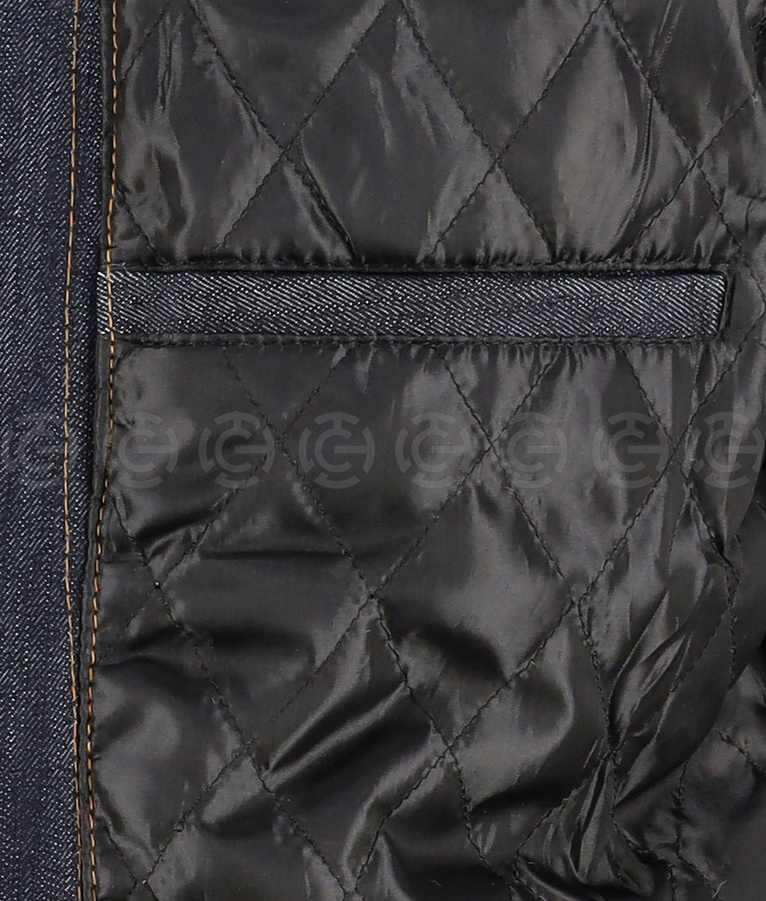 Men&rsquo;s Denim Jacket with Leather Sleeves