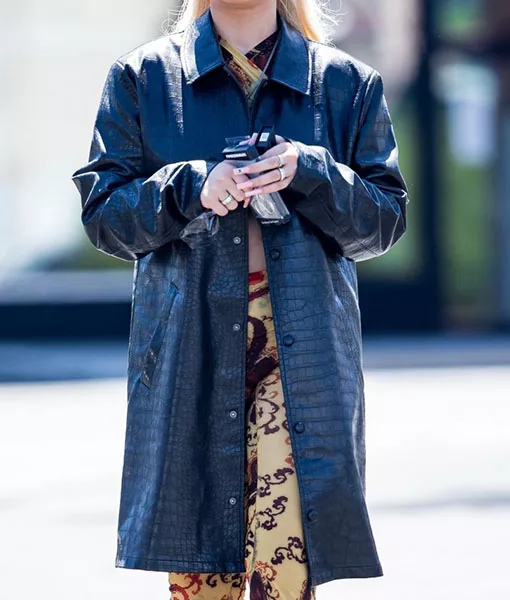 Alabama Barker Black Leather Coat