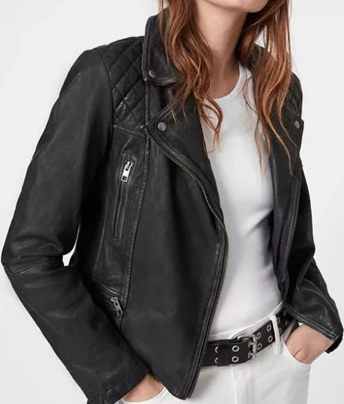 Birdy Black Biker Leather Jacket