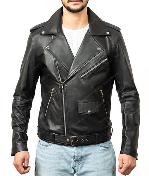 Classic Double Rider Black Leather Jacket