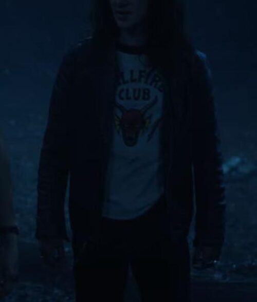 Eddie Munson Black Leather Jacket