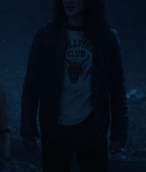 Eddie Munson Black Leather Jacket