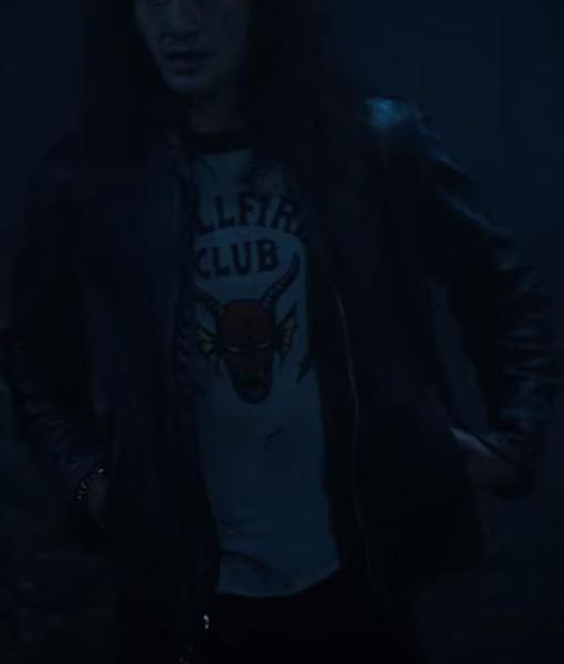 Eddie Munson Black Leather Jacket