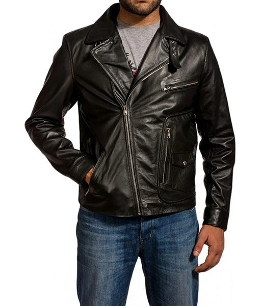 Franco Black Leather Double Rider Jacket