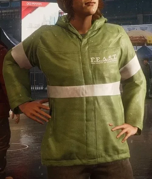 Gloria Davila Green Leather Jacket