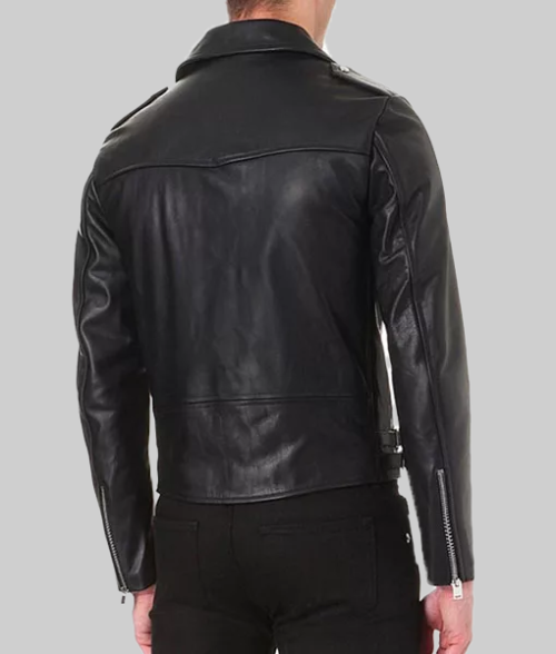 Limitless Double Rider Leather Jacket-BackView