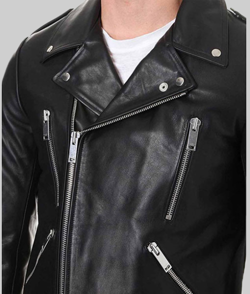 Limitless Double Rider Leather Jacket-Closure