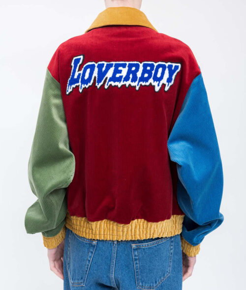 Lover Boy Color Block Letterman Bomber Jacket