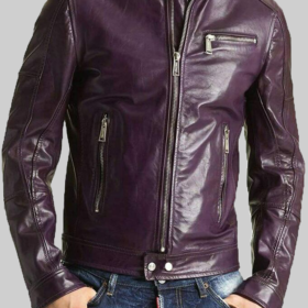 Outerwear Lavender Leather Jacket Mens Leather Jackets Purple And