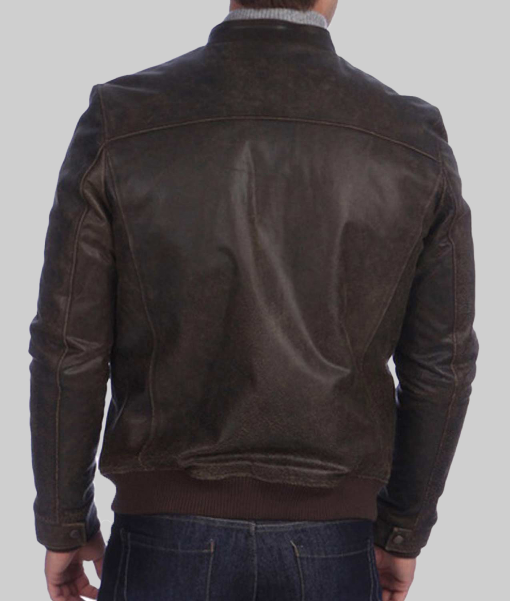 Men's San Antonio Caf&eacute; Racer Jacket-BackView
