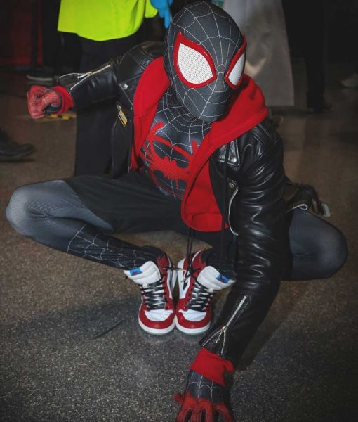 Miles Morales Black Leather Jacket