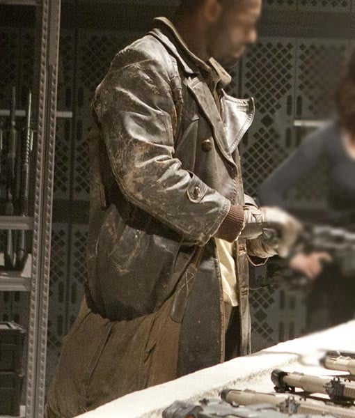 Moreau Brown Leather Coat