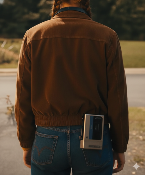 Stranger Things Max Mayfield Brown Jacket - Back View