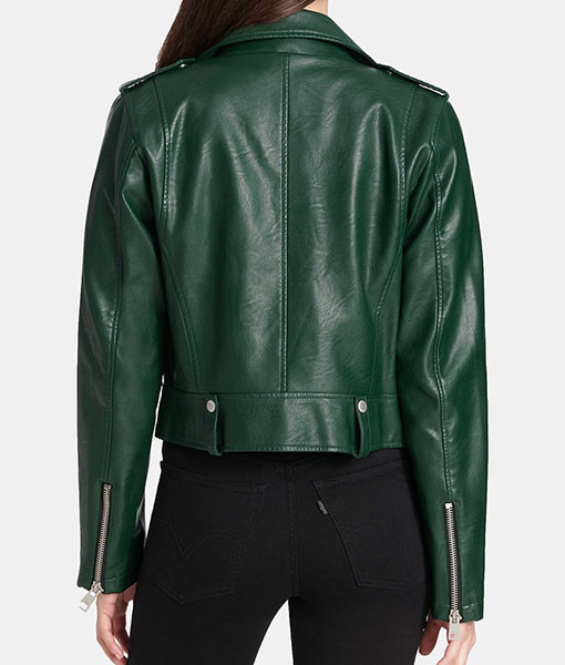 Rihanna Green Biker Jacket