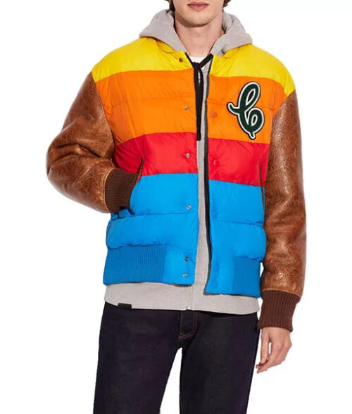 puffer varsity jacket