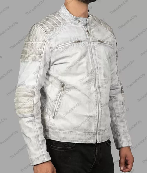 Frazier Grey Leather Jacket