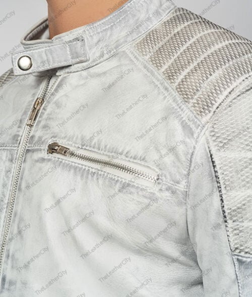 Frazier Grey Leather Jacket