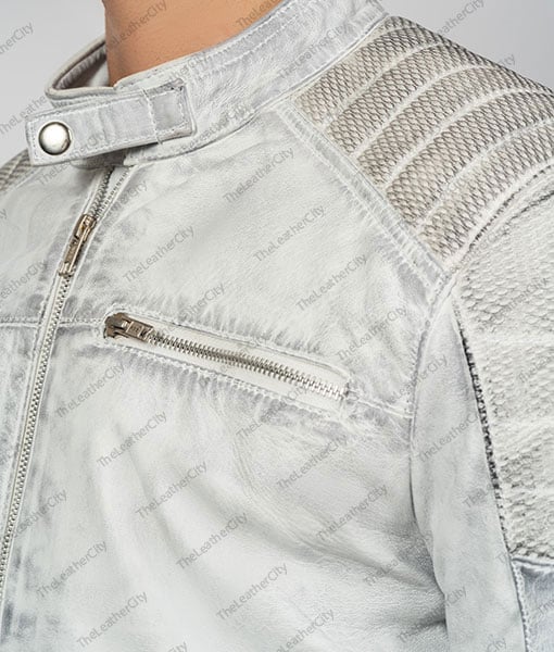 Frazier Grey Leather Jacket