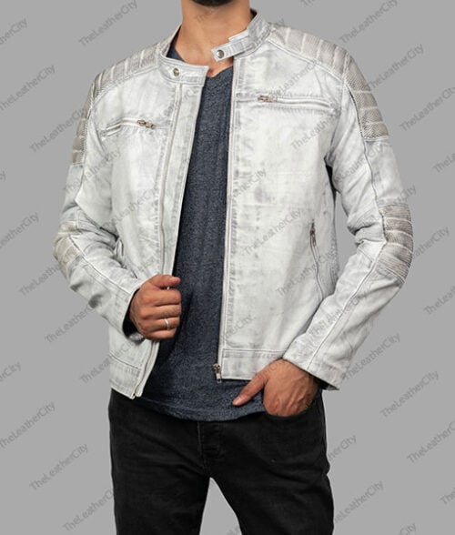 Frazier Grey Leather Jacket