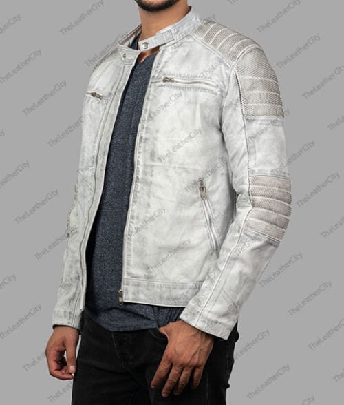 Frazier Grey Leather Jacket
